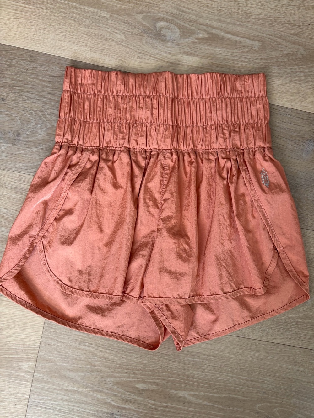 Free People FP Movement The Way Home Rust Orange Running Shorts Size Smal